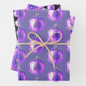 Lila Holiday Ornament Wrap Craft Papier (Beispiel)