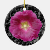 Lila Hollyhocks-Ornament Keramikornament (Hinten)