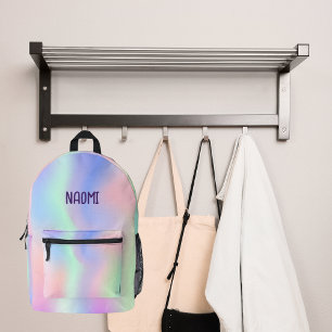 Lila Holografie Bedruckter Rucksack