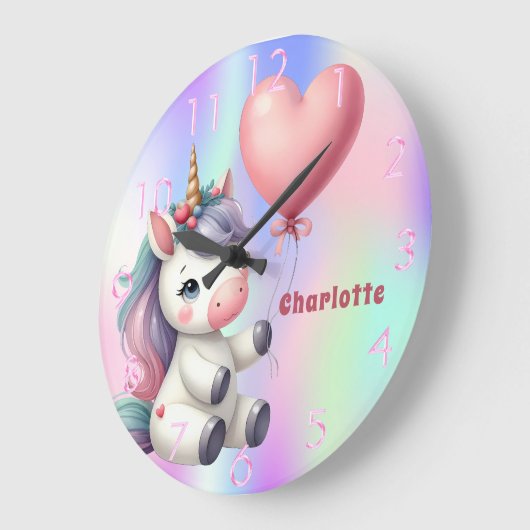 Lila Holografie-Holografie Große Wanduhr (Winkel)