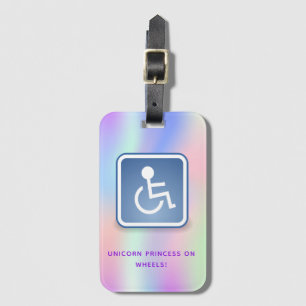 Lila Holografin Gepäckanhänger