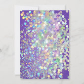 LILA HOLOGRAFISCHE EINLADUNG (Rückseite)