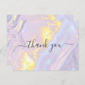 Lila holografische Eleganz Vielen Dank Postkarte (Vorne/Hinten)