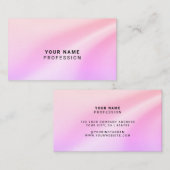 Lila holografische Pastellfarben Orange Pink Visitenkarte (Vorne/Hinten)