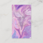 Lila Holografischer Nägel Visitenkarte (Rückseite)