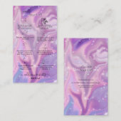 Lila Holografischer Nägel Visitenkarte (Vorne/Hinten)