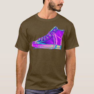 Lila holografischer Sneaker T-Shirt
