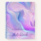 Lila holografisches Drehbuch Notizblock (Vorderseite)