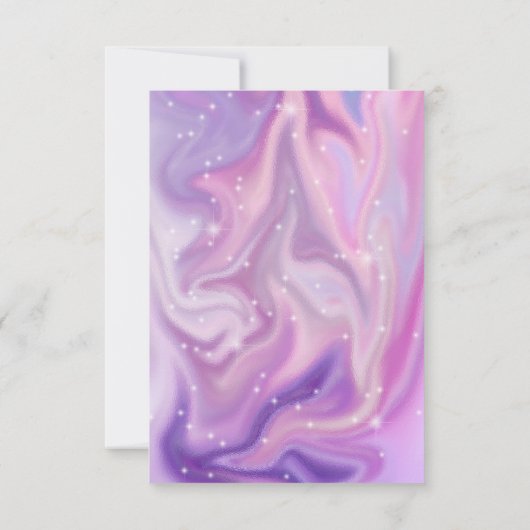 Lila Holografisches Farbverschiebungs-Geschäft Dankeskarte (Rückseite)