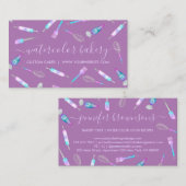 Lila Hologram Bakery Homemade Koch Patisserie Visitenkarte (Vorne/Hinten)