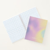Lila Holographische Gradient Ombré Elegantes Skrip Notizblock (Innenseite)