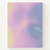 Lila Holographische Gradient Ombré Elegantes Skrip Notizblock (Rückseite)
