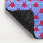 Lila Holzherzendesign Mousepad (Ecke)