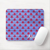 Lila Holzherzendesign Mousepad (Mit Mouse)