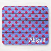 Lila Holzherzendesign Mousepad (Vorne)