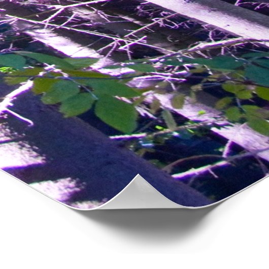 lila Holzplakat Poster (Ecke)