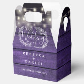 Lila Holzsaitenblume Geschenkschachtel (Geöffnet)