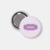 Lila Honeycomb-Individuelle Name Magnet (Vorderseite/Rückseite)
