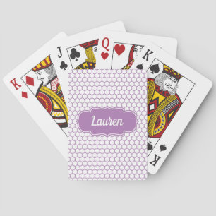 Lila Honeycomb-Individuelle Name Spielkarten