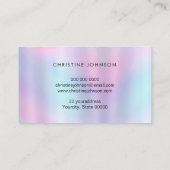 lila Honigwabensechswerge Visitenkarte (Rückseite)