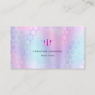 lila Honigwabensechswerge Visitenkarte