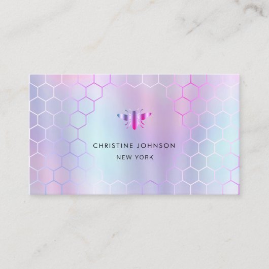 lila Honigwabensechswerge Visitenkarte (Vorderseite)
