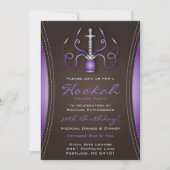 Lila Hookah-Party Einladung (Vorderseite)