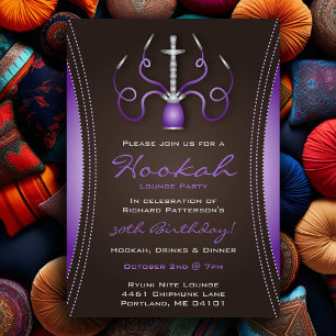 Lila Hookah-Party Einladung