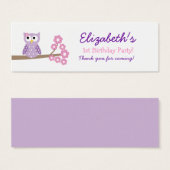 Lila Hoot Owl Geburtstagsfavorit (Vorne & Hinten)