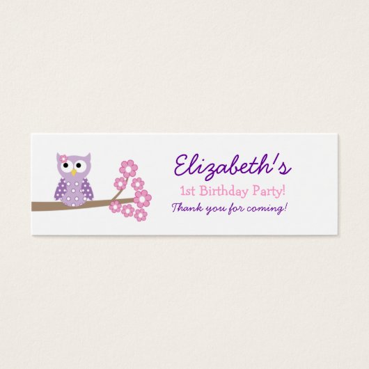 Lila Hoot Owl Geburtstagsfavorit (Vorderseite)