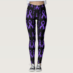 Lila Hope Faith Strength Courage...Epilepsy Leggings