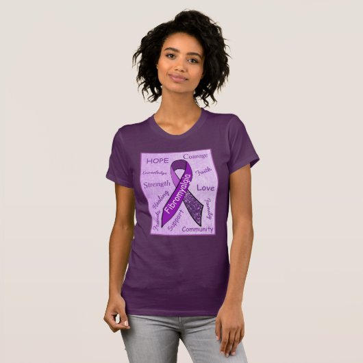 Lila Hope Fibromyalgia Womens Shirt (Vorne ganz)