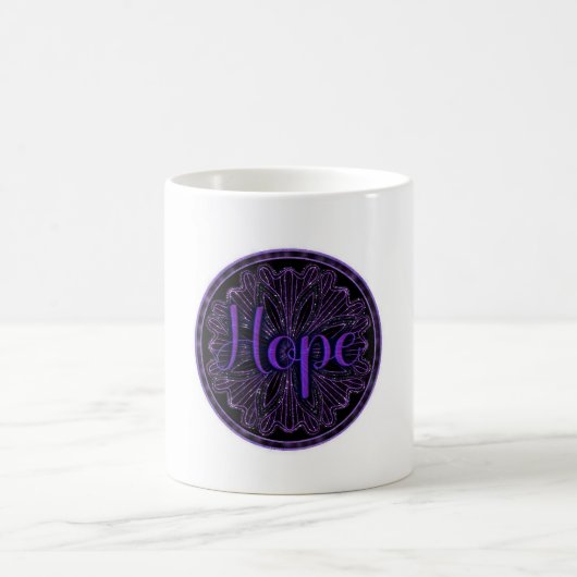 Lila Hope Mandala Kaffeetasse (Mittel)
