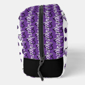 Lila Hörer, Pom Poms, Megaphone Muster Waschbeutel (Rechts)