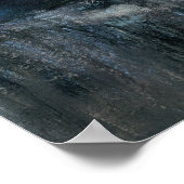 Lila Horizont Landschaft Sonnenuntergang Abstrakte Poster (Ecke)