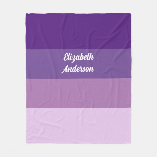 Lila horizontaler Farbblock Fleecedecke (Vorderseite)