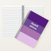 Lila horizontaler Farbblock Notizblock (Innen)