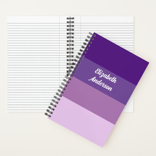 Lila horizontaler Farbblock Notizblock (Innen)