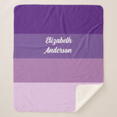 Lila horizontaler Farbblock Sherpadecke (Vorderseite)