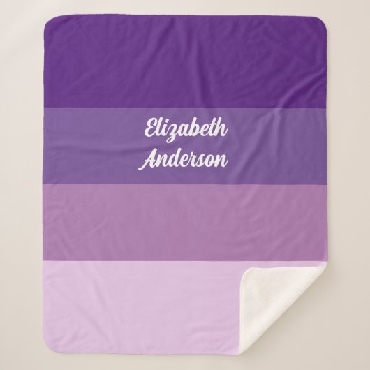 Lila horizontaler Farbblock Sherpadecke (Vorderseite)