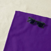 Lila horizontaler Farbblock Strandtuch (Beispiel)