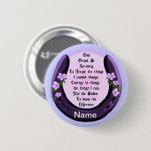 Lila Horseshoe Serenity Button (Vorne & Hinten)