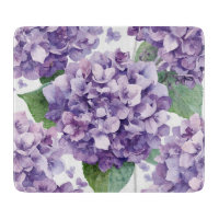 Lila Hortensie Wasserfarbe Floral Lavendelblüte