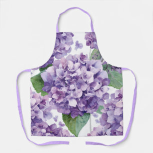 Lila Hortensie Wasserfarbe Floral Lavendelblüte Schürze