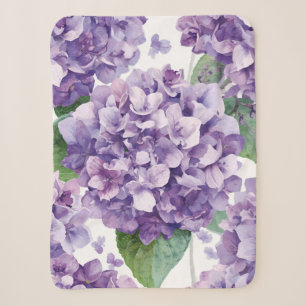 Lila Hortensie Wasserfarbe Floral Lavendelblüte Sherpadecke