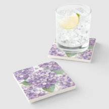 Lila Hortensie Wasserfarbe Floral Lavendelblüte