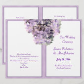 Lila-Hortensien-Hochzeitsprogramm-Vorlage (Vorne/Hinten)