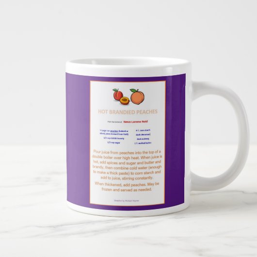 Lila Hot Branved Pfirsiche Rezept Tasse (Rechts)