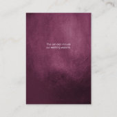 Lila Hot Pink Gold Farbflora Details Begleitkarte (Rückseite)