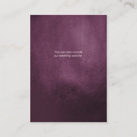 Lila Hot Pink Gold Farbflora Details Begleitkarte (Rückseite)